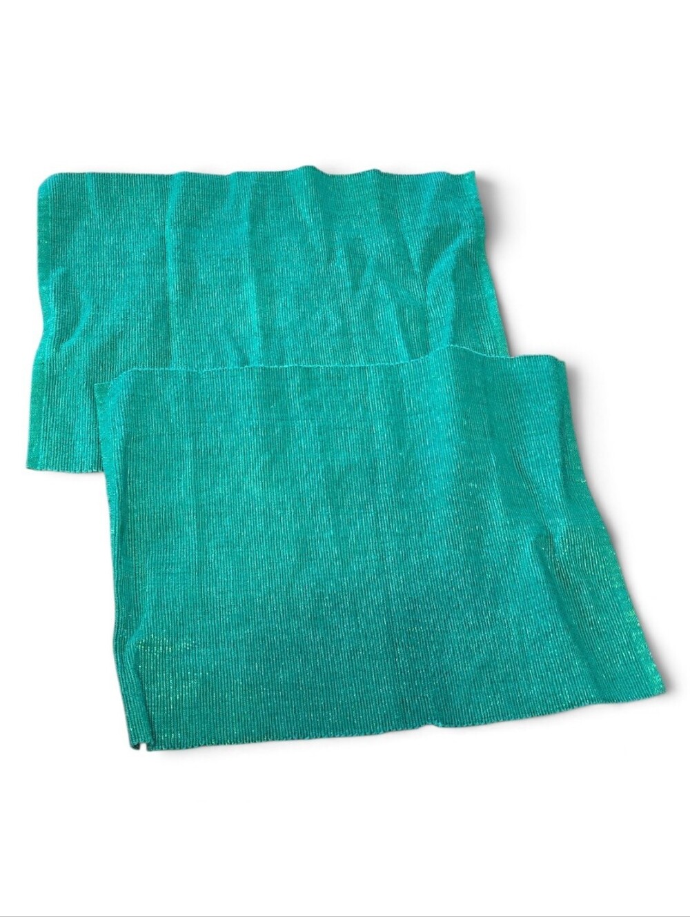 Set Of 2 Green Cloth Placemats - Metallic Sheen